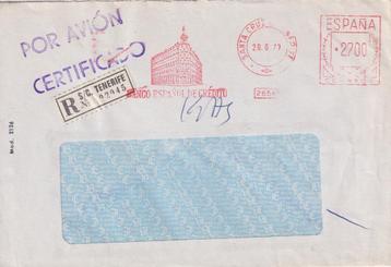 Spanje 1977 M104 Bank Tenerife Machinestempel Venster AANT beschikbaar voor biedingen