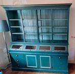 Buffetkast blauw groen 192 cm breed 210 cm hoog, Ophalen, Gebruikt, 200 cm of meer, 150 tot 200 cm
