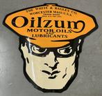 Emaille bord OILZUM motor oils USA, Verzamelen, Merken en Reclamevoorwerpen, Ophalen of Verzenden, Gebruikt, Reclamebord