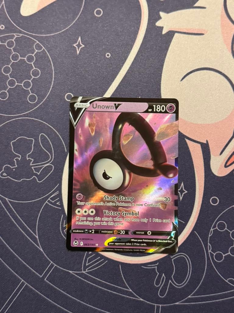 Pokémon kaarten Unown V #65, Ophalen of Verzenden, Zo goed als nieuw, Losse kaart