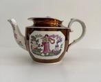 2 unieke antieke kraag theepotten English Copper Lustreware?, Ophalen of Verzenden