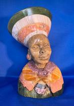 Buste van een Zulu vrouw, Antiek en Kunst, Kunst | Beelden en Houtsnijwerken, Ophalen of Verzenden