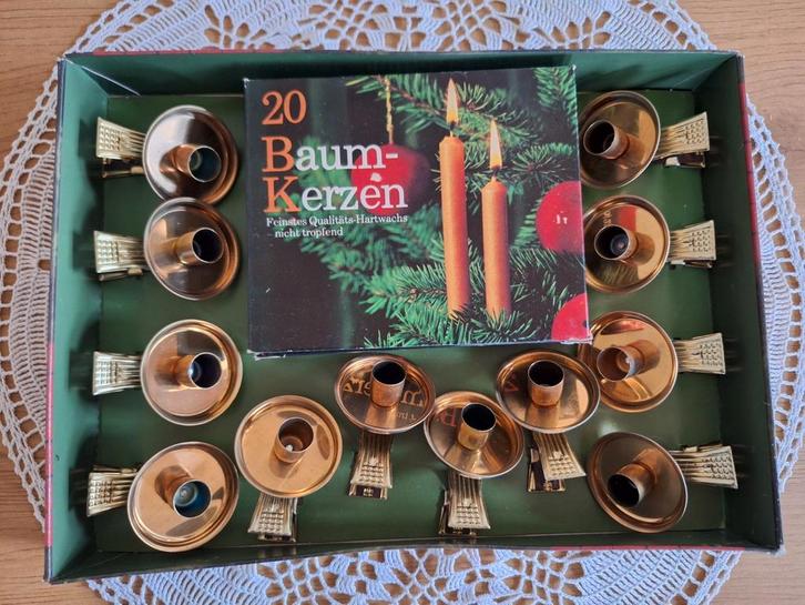 Vintage kerstboom kaarshouders, Antiek en Kunst, Curiosa en Brocante, Ophalen of Verzenden