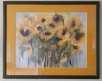 Aquarel met Zonnebloemen, Antiek en Kunst, Kunst | Schilderijen | Klassiek, Ophalen