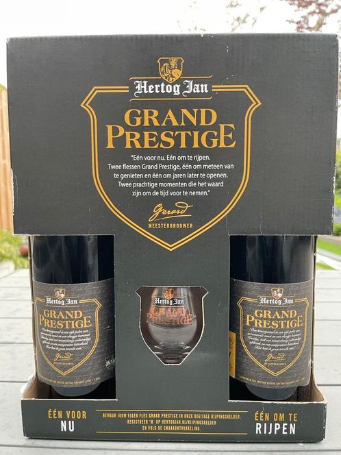 Hertog Jan Grand Prestige Giftset + Glas jaar 2018 + 2021!, Verzamelen, Biermerken, Nieuw, Flesje(s), Hertog Jan, Ophalen of Verzenden