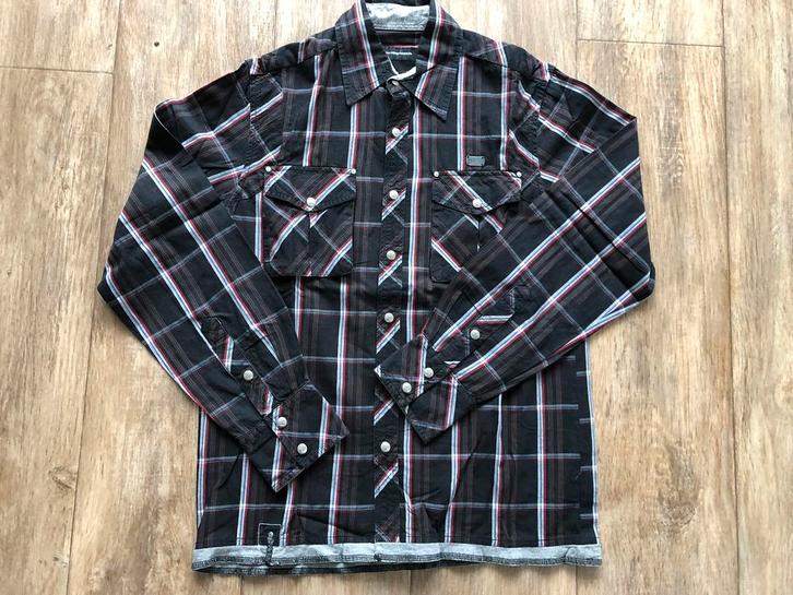 Outfitters nation - heren mt S - zwart geruit overhemd, Kleding | Heren, Overhemden, Zo goed als nieuw, Halswijdte 38 (S) of kleiner