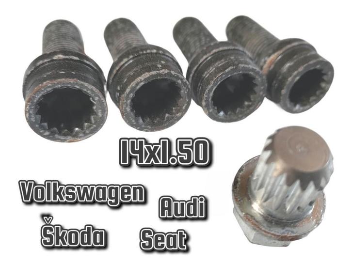 ✅️ 2 Sets Slotbouten 14x1.50 Volkswagen Audi Skoda Seat, Auto-onderdelen, Klein materiaal, Audi, Seat, Volkswagen, Skoda, Gebruikt