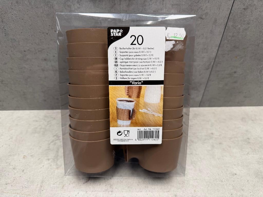 Papstar Bekerhouders - 20stuks - NIEUW - 11149, Ophalen of Verzenden, Nieuw