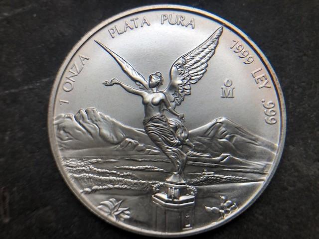 1999 Mexico - Libertad - 1 oz silver TOPSTAAT !, Postzegels en Munten, Munten | Amerika, Losse munt, Noord-Amerika, Zilver, Ophalen of Verzenden