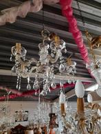 Adv 9 kristallen kroon luchter 5 lpnt, Huis en Inrichting, Lampen | Kroonluchters, Ophalen of Verzenden, Zo goed als nieuw