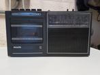 Retro Philips 090 draagbare radio / cassettespeler, Verzamelen, Ophalen of Verzenden, Audio en Video