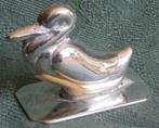 Nr B12: Verzilverde miniatuur eend, Ophalen of Verzenden
