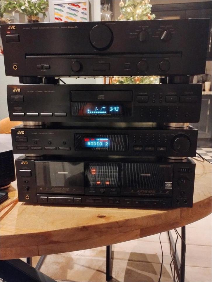 Retro JVC set cd cassette tuner versterker losse componenten, Audio, Tv en Foto, Stereo-sets, Gebruikt, Cassettedeck, Cd-speler