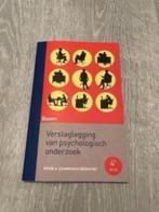 Verslaglegging van psychologisch onderzoek, Starreveld, Boeken, Studieboeken en Cursussen, Ophalen of Verzenden, Nieuw