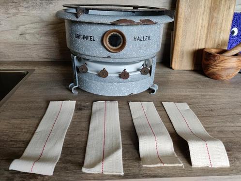 Vintage Emaille 4 Pits  Petroleumstel compleet nieuwe lonten, Antiek en Kunst, Antiek | Emaille, Ophalen of Verzenden
