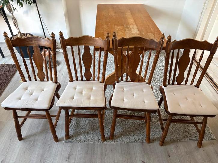 Houten stoelen set van 4, Huis en Inrichting, Stoelen, Ophalen
