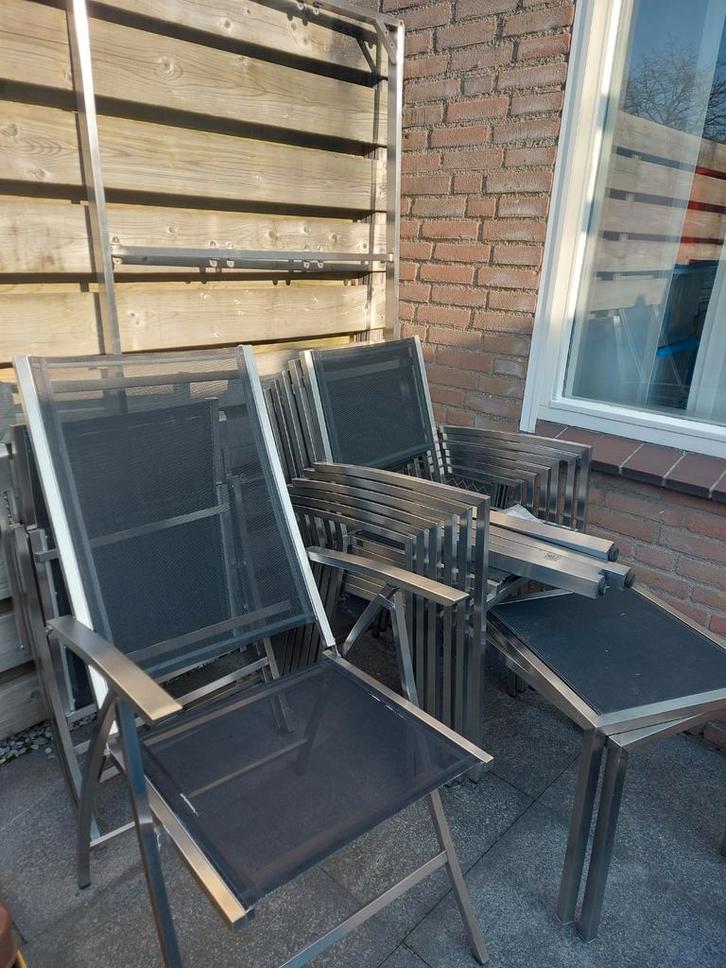 Complete Tuinmeubelset met 2 Stoelen, Tafels en 6 Eetstoelen, Tuin en Terras, Tuinstoelen, Ophalen of Verzenden