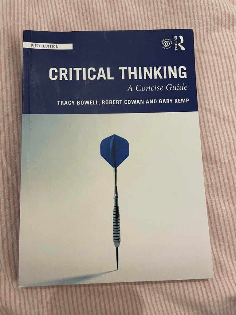Critical thinking a concise guide 9780815371434, Ophalen of Verzenden, Gamma, Zo goed als nieuw, WO
