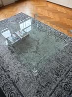 Salontafel groot vierkant glas, Huis en Inrichting, Tafels | Salontafels, Ophalen, Vierkant, Minder dan 50 cm, 100 tot 150 cm