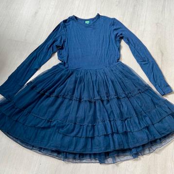marineblauwe ROOM SEVEN jurk met tulle rokgedeelte mt 152 beschikbaar voor biedingen