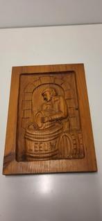 Leeuw Bier houtsnijwerk wandbord, Verzamelen, Biermerken, Ophalen, Zo goed als nieuw, Reclamebord, Plaat of Schild, Leeuw