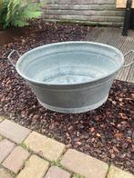 Grote en kleine zinken teil, Ophalen, Gebruikt, Metaal, 30 tot 60 cm