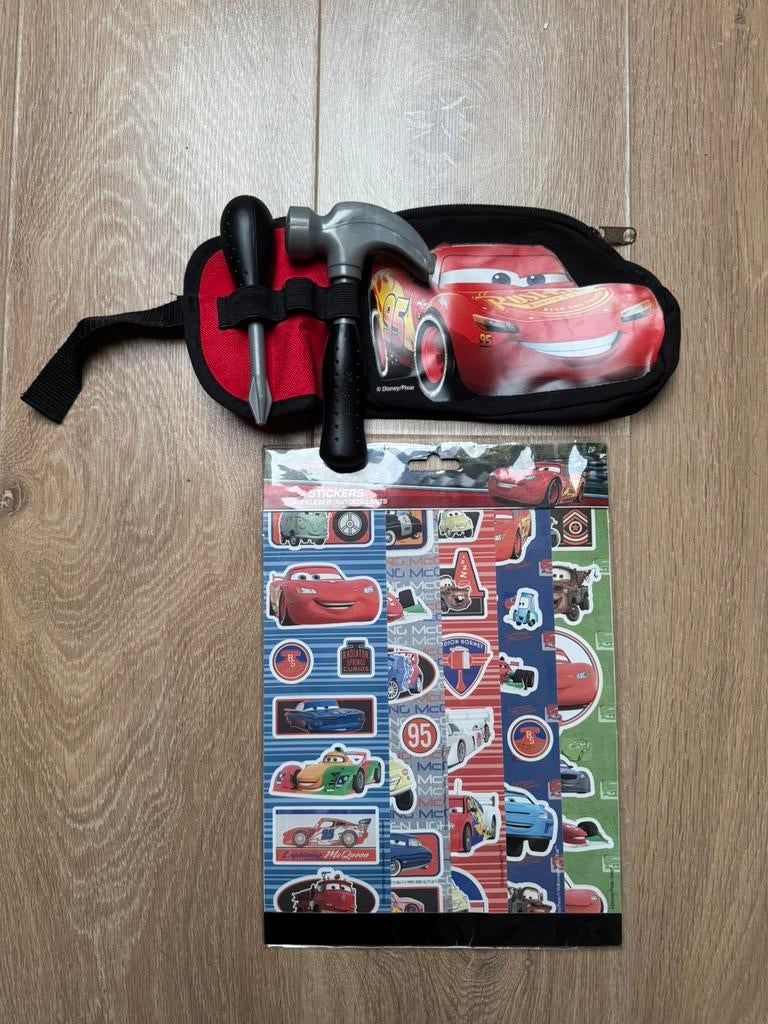 Smoby Cars gereedschapsriem / buidel + Cars stickervellen, Ophalen of Verzenden, Zo goed als nieuw, Meisje