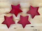 4 rode Vintage Ikea Kerst ster kandelaars voor dikke kaarsen, Ophalen of Verzenden, Zo goed als nieuw