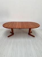 Vintage Deense Teak Eettafel Uitschuifbare Design Jaren 70, 100 tot 150 cm, 200 cm of meer, Ophalen of Verzenden, Zo goed als nieuw