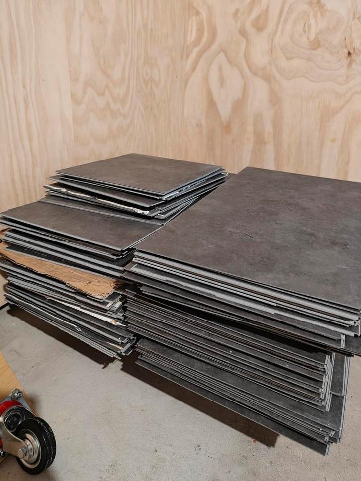 Cando PVC click tegels (+/- 7m2), Doe-het-zelf en Verbouw, Vloerdelen en Plavuizen, Gebruikt, Kunststof, 50 tot 150 cm, 10 tot 30 cm