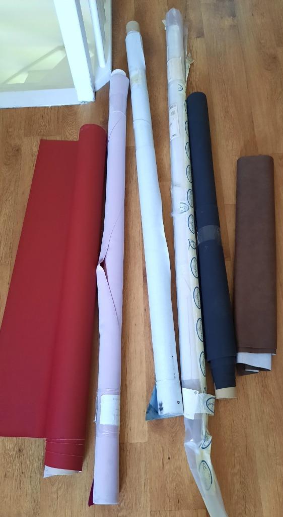 Kunstleer restant partij, Hobby en Vrije tijd, Stoffen en Lappen, Zo goed als nieuw, Overige materialen, 30 tot 200 cm, Ophalen