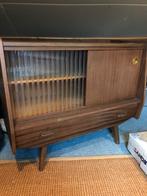 Vintage wandkastje met glasdeur, Antiek en Kunst, Antiek | Meubels | Kasten, Ophalen of Verzenden