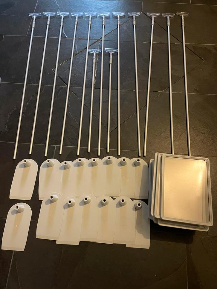 Pallet standaarden aluminium en kunstof 15 stuks, Hobby en Vrije tijd, Overige Hobby en Vrije tijd, Zo goed als nieuw, Ophalen