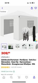 Easy up partytent 3x4,5, Ophalen, Partytent, Minder dan 4 meter, Minder dan 5 meter