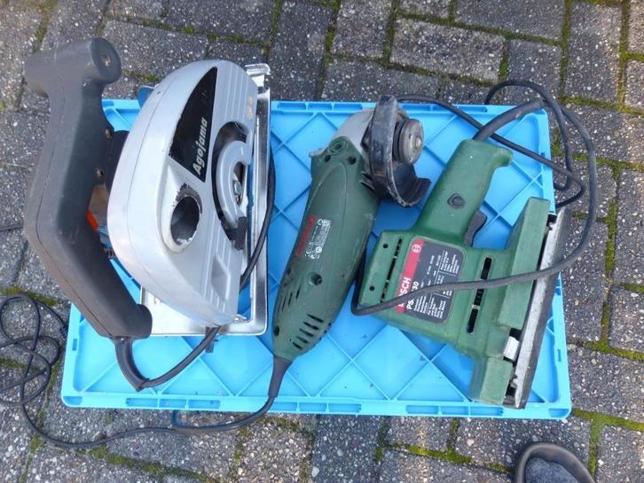 haakse slijper-handcirkelzaag-vlakschuurmachine, Doe-het-zelf en Verbouw, Gereedschap | Overige machines, Gebruikt, Ophalen