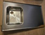 Reginox RVS werkblad met spoelbak links 102x60x14 cm, Ophalen, Overige kleuren, 100 tot 150 cm, Nieuw