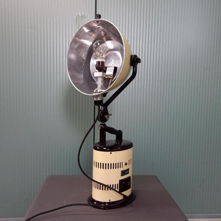 Vintage Hanau tafellamp, Huis en Inrichting, Lampen | Tafellampen, Gebruikt, Minder dan 50 cm, Metaal, Ophalen of Verzenden