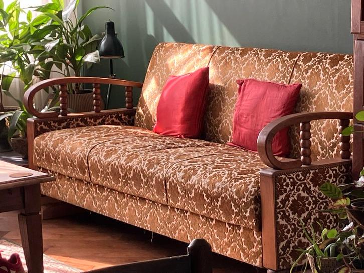 Vintage antieke Slaapbank, Antiek en Kunst, Antiek | Meubels | Stoelen en Banken, Ophalen