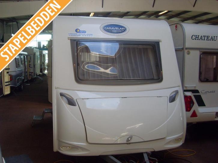 Caravelair Antares Luxe 376 TK met Stapelbed, Caravans en Kamperen, Caravans, Bedrijf, tot en met 4, 500 - 750 kg, Standaardzit