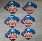 6x piratenmasker piraten masker van karton, vintage, retro, Hobby en Vrije tijd, Nieuw, Ophalen of Verzenden
