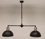Steinhauer Pelle 2-lichts industriële hanglamp zwart, Huis en Inrichting, Lampen | Hanglampen, Gebruikt, Metaal, Industriël landelijk design