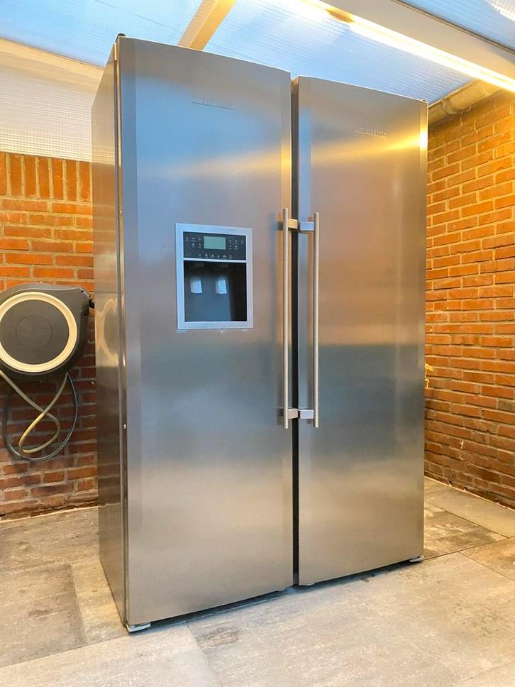 Exclusieve Liebherr Side By Side Koelkast Vrieskast, Witgoed en Apparatuur, Koelkasten en IJskasten, Zo goed als nieuw, Met aparte vriezer