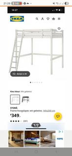 Ikea Hoogslaper Wit Hout - gebruikt 140x200, Ophalen, Hoogslaper, 140 cm, Zo goed als nieuw