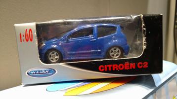 Welly Citroën C2 2003 1:64 metallic blue nieuw beschikbaar voor biedingen