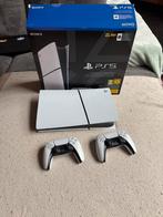 Ps5 slim met 2 controller en doos, Spelcomputers en Games, Spelcomputers | Sony PlayStation 5, Ophalen of Verzenden, Zo goed als nieuw