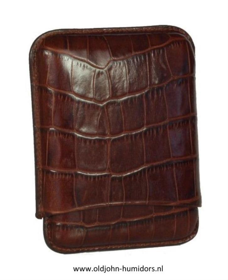 SIGAREN ETUI MARTIN WESS  BRUIN GEITENLEER CIGARILLOS sk601, Verzamelen, Rookartikelen, Aanstekers en Luciferdoosjes, Nieuw, Tabaksdoos of Verpakking