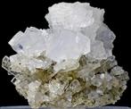Witte glanzende kubusvormige haliet kristallen, Ophalen of Verzenden
