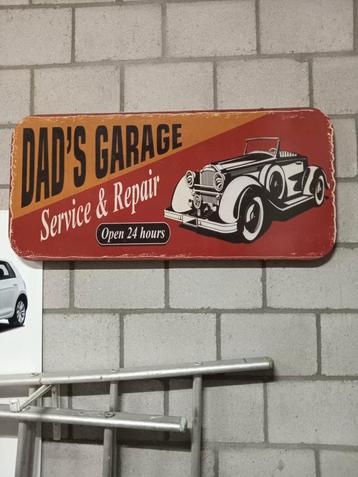 Dad's Garage Wandbord - Mancave Decoratie beschikbaar voor biedingen