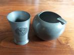 Vintage Tinnen Set: Beker & Asbak, Antiek en Kunst, Antiek | Tin, Ophalen of Verzenden