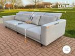 GRATIS LEVERING HEEL NL Montel Grijs 4-zits Stoffen Bankstel, Huis en Inrichting, Banken | Bankstellen, 100 tot 125 cm, 300 cm of meer